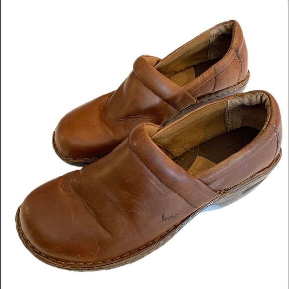 Boc by Born Concept Peggy Brown Leather Clogs - Picture 1 of 8